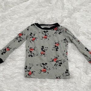 3/$10 Baby Disney Mickey Mouse Gray Long Sleeve Top 18M